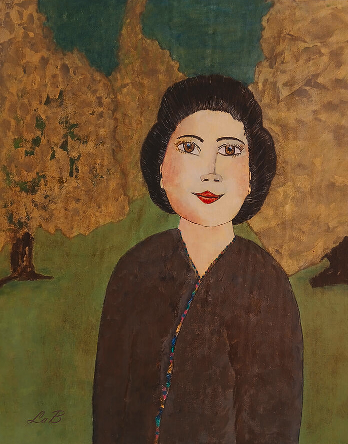 Portrait Woman in Orchard LaB No110